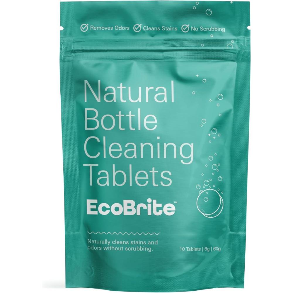 imageOwala EcoBrite All Natural Powerful Cleaning Tablets Cleans Stainless Steel Tumbler Insulated Reusable and Plastic Water Bottles Chlorine and Phosphate Free Pack of 1010 Count Pack of 1