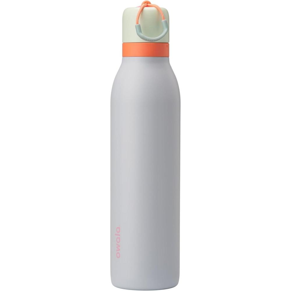 imageOwala FreeSip Twist Insulated Stainless Steel Water Bottle with Straw for Sports and Travel BPAFree 24oz Beach House