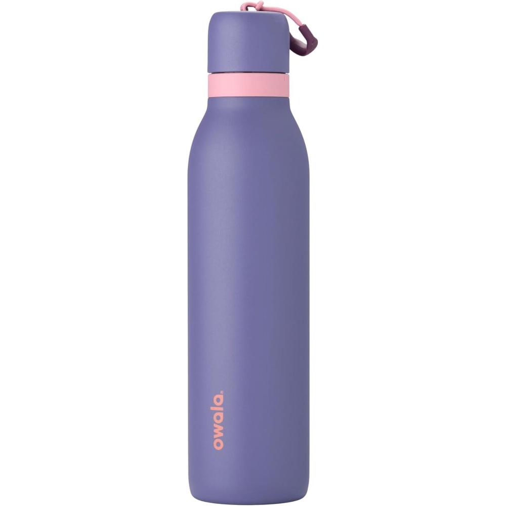 imageOwala FreeSip Twist Insulated Stainless Steel Water Bottle with Straw for Sports and Travel BPAFree 24oz Blue Blue JayBlue Jay