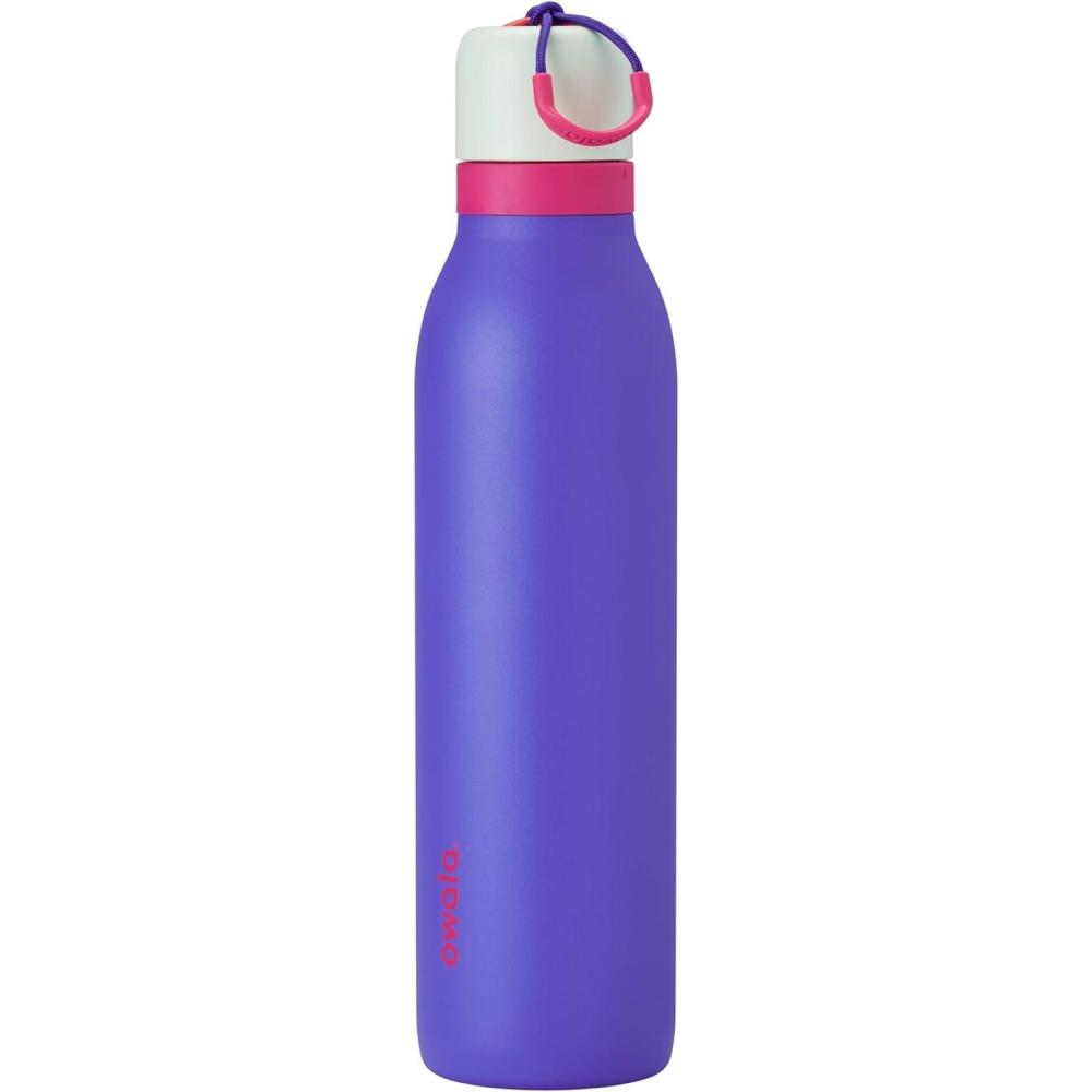 imageOwala FreeSip Twist Insulated Stainless Steel Water Bottle with Straw for Sports and Travel BPAFree 24oz Blue Blue JayTeen Spirit