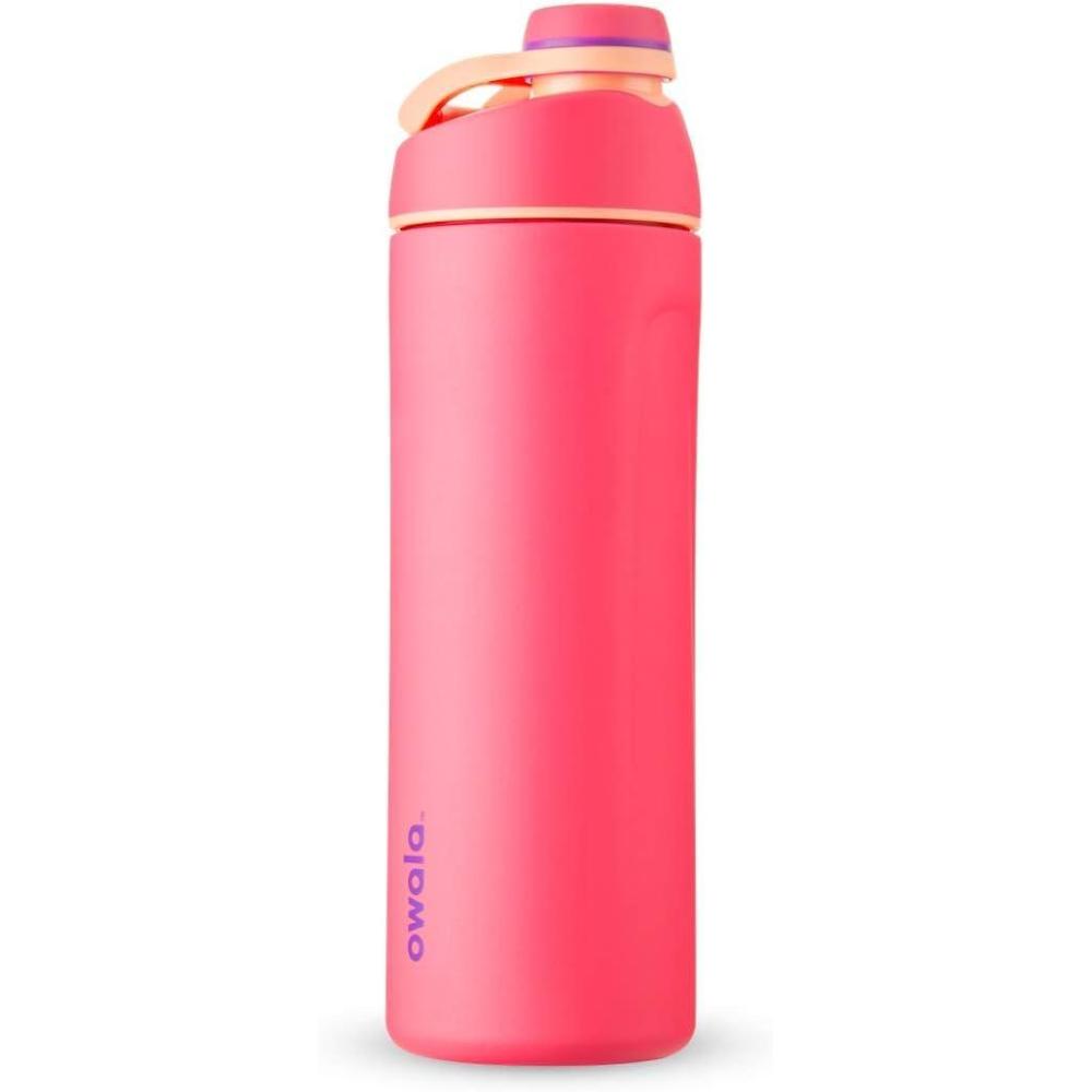 imageOwala Twist Insulated Stainless Steel Water Bottle for Sports and Travel BPAFree 32Ounce Hyper FlamingoHyper Flamingo