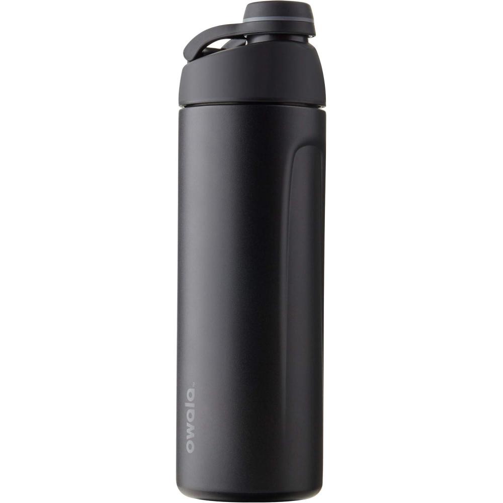 imageOwala Twist Insulated Stainless Steel Water Bottle for Sports and Travel BPAFree 32Ounce Hyper FlamingoVery  Very Dark