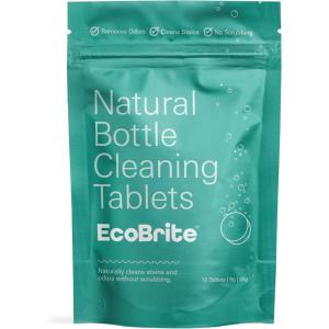 Owala EcoBrite All Natural, Powerful Cleaning Tablets, Cleans Stainless Steel, Tumbler, Insulated, Reusable, and Plastic Water Bottles, Chlorine and Phosphate Free (Pack of 10)(10 Count (Pack of 1))
