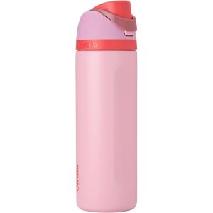 Owala FreeSip Insulated Stainless Steel Water Bottle with Straw, BPA-Free Sports Water Bottle, Great for Travel, 24 Oz, Black Cherry(Angel Food Cake)