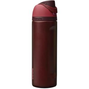Owala FreeSip Insulated Stainless Steel Water Bottle with Straw, BPA-Free Sports Water Bottle, Great for Travel, 24 Oz, Black Cherry(Black Cherry)