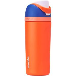 Owala FreeSip Insulated Stainless Steel Water Bottle with Straw, BPA-Free Sports Water Bottle, Great for Travel, 24 Oz, Black Cherry(Blue Citrus)