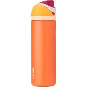 Owala FreeSip Insulated Stainless Steel Water Bottle with Straw, BPA-Free Sports Water Bottle, Great for Travel, 24 Oz, Black Cherry(Citrus Crush)