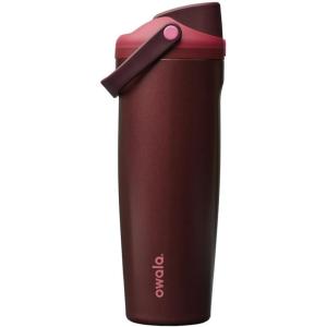 Owala FreeSip Sway Insulated Stainless Steel Water Bottle with Two-Way Spout, Built-In Straw and Bucket Handle, Made for Travel, School, and Sports, 40oz, BPA Free, Leak Proof, Off Road(Black Cherry)