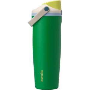 Owala FreeSip Sway Insulated Stainless Steel Water Bottle with Two-Way Spout, Built-In Straw and Bucket Handle, Made for Travel, School, and Sports, 40oz, BPA Free, Leak Proof, Off Road(Putting Green)