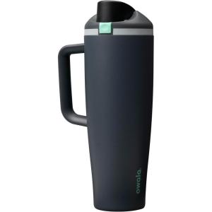 Owala FreeSip Tumbler Insulated Stainless Steel Water Bottle with Built-in Straw and Side Handle, For Travel, Work, School, and Sports, 40oz, BPA Free, Leak Proof, Foggy Tide(Foggy Tide)