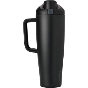 Owala FreeSip Tumbler Insulated Stainless Steel Water Bottle with Built-in Straw and Side Handle, For Travel, Work, School, and Sports, 40oz, BPA Free, Leak Proof, Foggy Tide(Very  Very Dark)