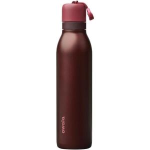 Owala FreeSip Twist Insulated Stainless Steel Water Bottle with Straw for Sports and Travel, BPA-Free, 24-oz, Blue Blue Jay(Black Cherry)