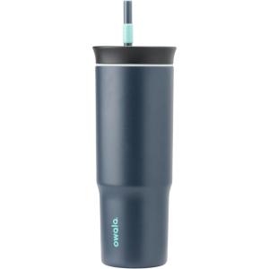 Owala Stainless Steel Triple Layer Insulated Travel Tumbler with Spill Resistant Lid, Straw, and Carry Handle, BPA Free, 40 oz, Dark Blue (Saltwater Starfish)(Foggy Tide)